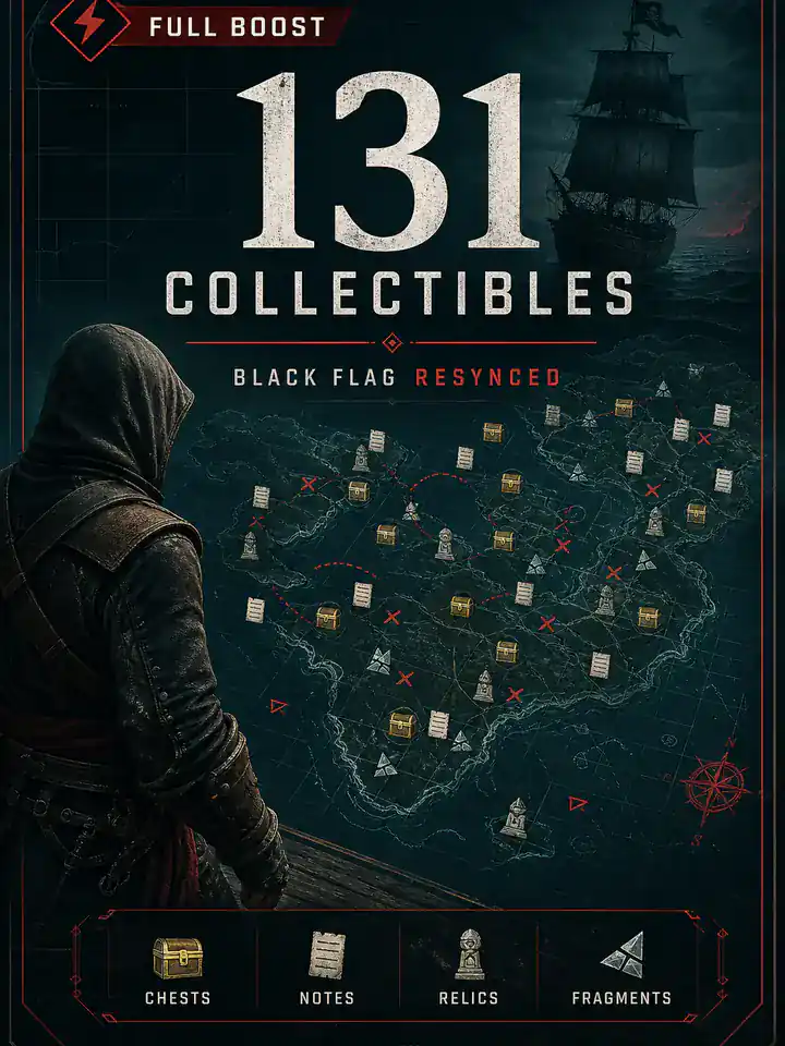 Assassin's Creed Black Flag Resynced - All 131 Collectibles Boost (PC/PS5/Xbox) — MessyModdingStore