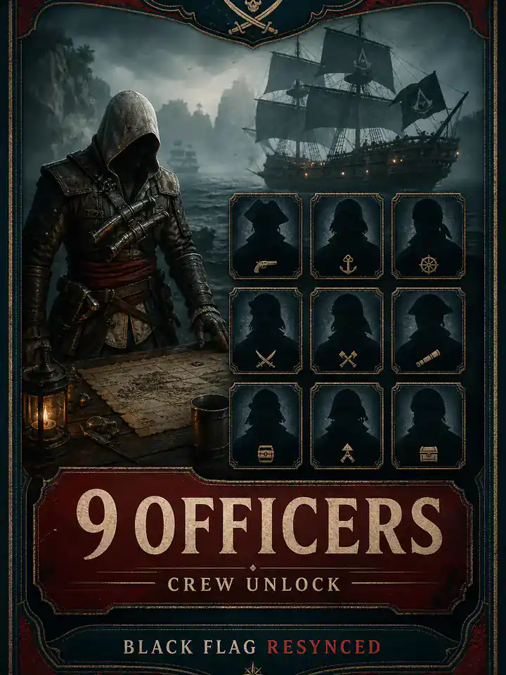 Assassin's Creed Black Flag Resynced - All 9 Officers Unlocked (PC/PS5/Xbox)