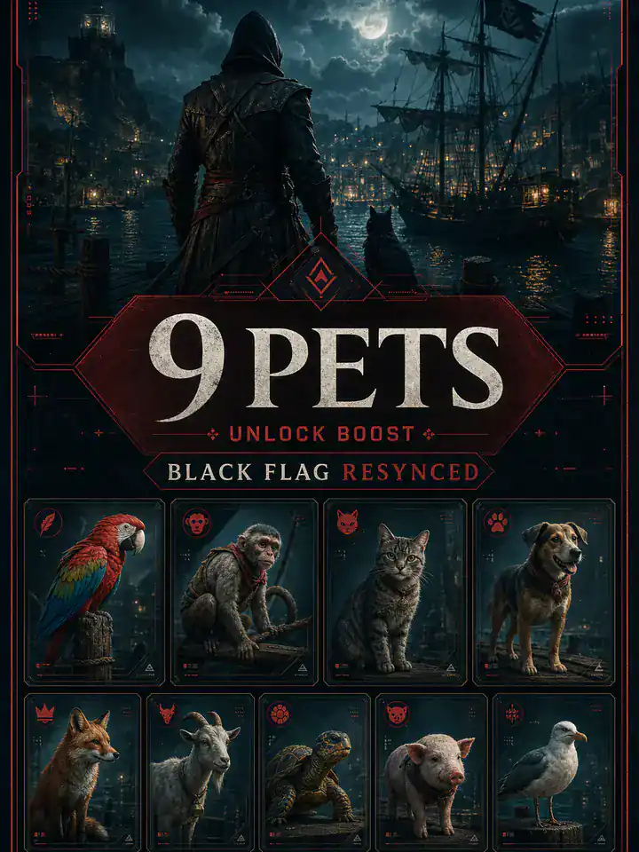 Assassin's Creed Black Flag Resynced - All 9 Pets Unlock (PC/PS5/Xbox)