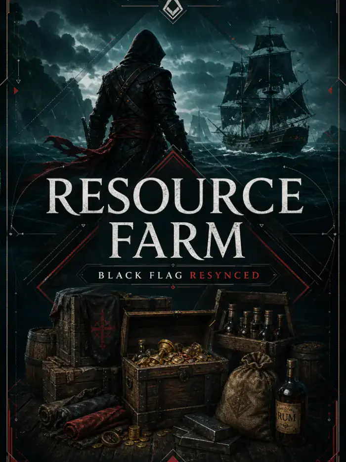 Assassin's Creed Black Flag Resynced - Resource Farming (Gold, Materials, Wood) (PC/PS5/Xbox)