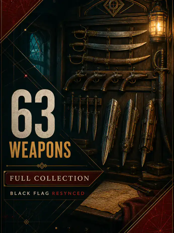 Assassin's Creed Black Flag Resynced - Complete Weapons Collection (All 63 Weapons) (PC/PS5/Xbox) — MessyModdingStore