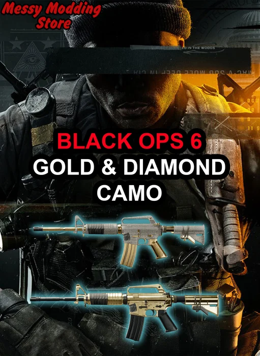 Call of Duty Black Ops 6 (BO6): Gold & Diamond Camo Boost — MessyModdingStore