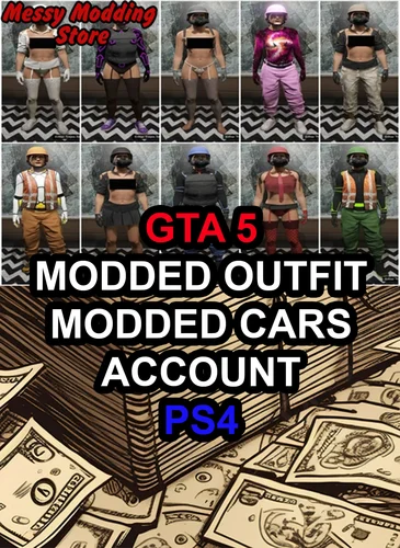 (PS4) Rank 120 100 Million (PURE CASH) + 10 Modded Outfits + 30 Modded Cars + 200 Deluxos + 10 Opressor MK2 + All Properties Purchased + Pegasus Vehicles Already Purchased