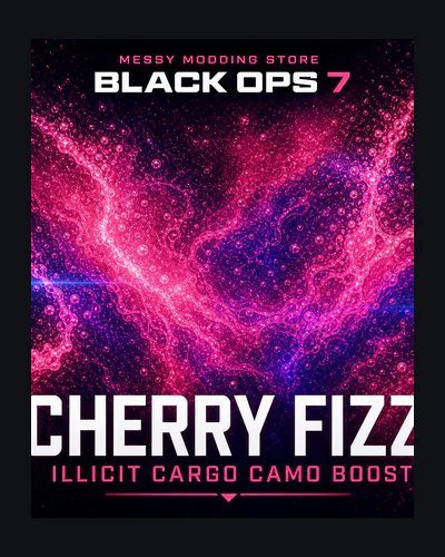 BO7 Cherry Fizz Illicit Cargo Camo Event Boost — authentic Cherry Fizz animated mastery camo from the Illicit Cargo event
