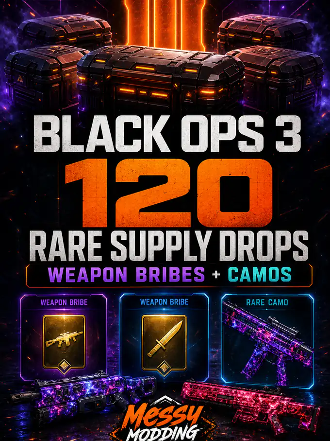 120x Rare Supply Drops, Weapon Bribes & Rare Camos (PS4/PS5 ONLY) — MessyModdingStore