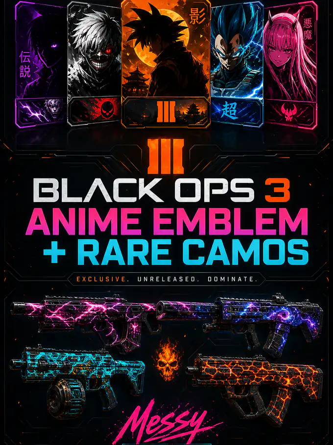 Anime Emblem/Player Card & Rare Camos (PS4/PS5 ONLY) — MessyModdingStore