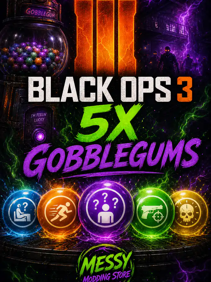 BO3: 5x Gobblegums (Xbox One/Xbox Series X/S) — MessyModdingStore
