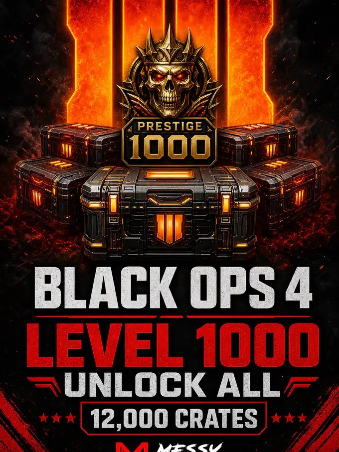 Black Ops 4 Multiplayer: Level 1000, Unlock All, 12,000 Crates (PS4/PS5) — MessyModdingStore