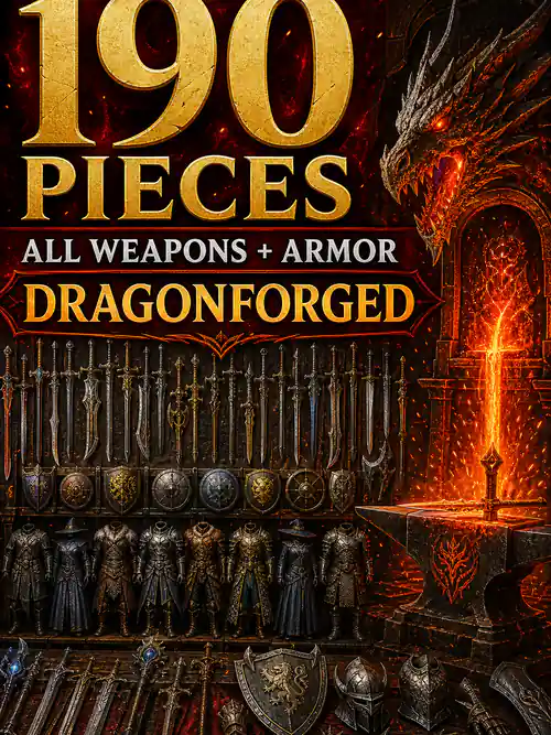 Dragon's Dogma 2 — All Weapons & Armor for 10 Vocations · Dragonforged Ultimate Set (190 Pieces) (PC/PS5/Steam)