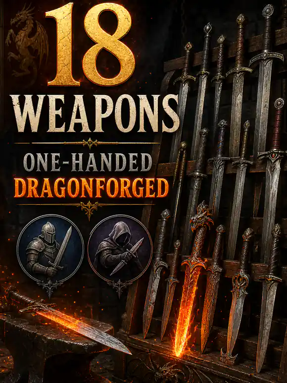 Dragon's Dogma 2 — All One-Handed Weapons · Dragonforged (18 Pieces) (PC/PS5/Steam)