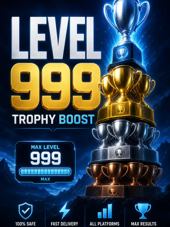 (PS3/PS4/PS5) Trophy Service Trophy Level 999 1284 Platinum Trophies 6582 Gold Trophies 13972 Silver Trophies 31480 Bronze Trophies