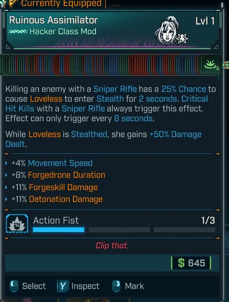 Borderlands 4 [PC/PS/XBOX] – BEST LOVELESS CLASSMODE – HAS EVERY SINGLE SKILL – MODDED – CAN USE AT LVL 1 – image 2