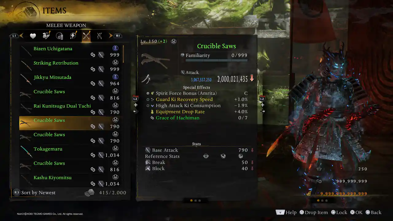 Nioh 3 (PS5) — Infinity Save · Infinite Damage, Infinite Protection, Story Complete – image 4