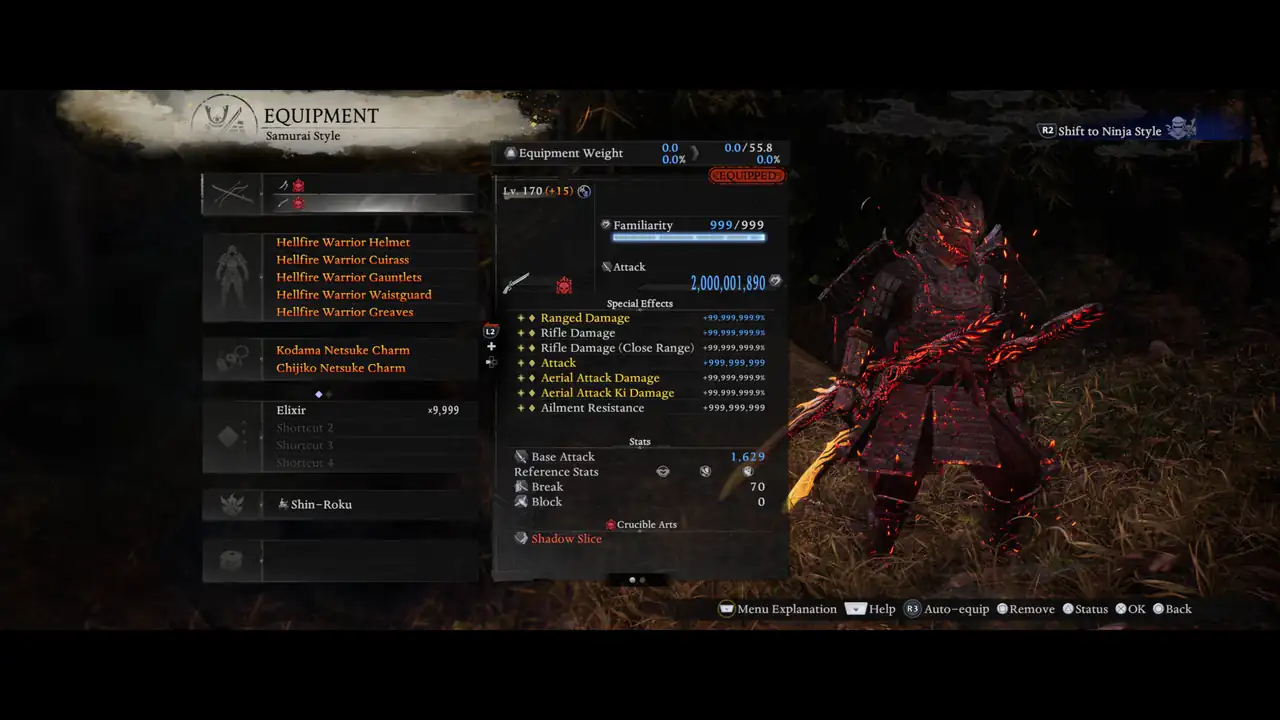 Nioh 3 (PS5) — Starter Save · Level 250, All Attributes 99, Max-Upgraded Gear – image 6