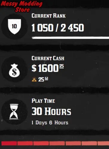 (PS/XBOX) Red Dead Redemption 2 Modded Account Pre-Made Rank 10 1600 Cash + 25 Gold Bars