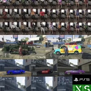 (PS5/XBOX SERIES X/S) GTA 5 Modded Account Pre-Transferred Rank 777/667 400 Million or 7.8 Billion Cash + Fast Run + Rare Modded Outfits + Modded Vehicles + Police Cars + Clown Van + Tractor + Both Male + Female (Enhanced Edition) (OUT OF STOCK)