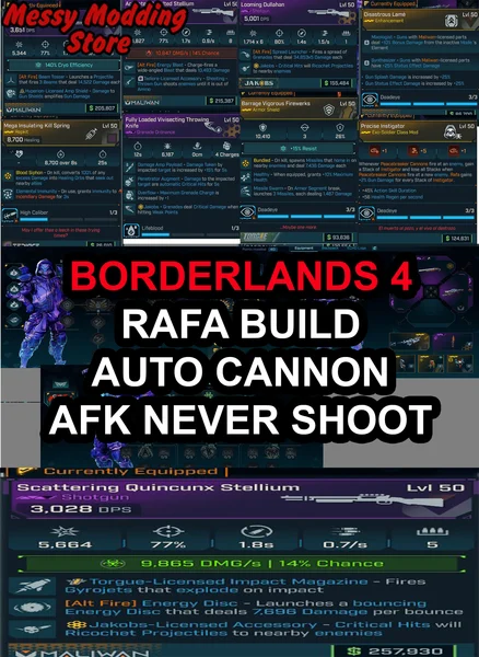 Borderlands 4 – New Rafa Build – Auto Cannon – AFK Build (Never Shoot)