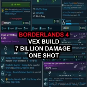 Borderlands 4: Vex build One-Shot 7 Billion Damage