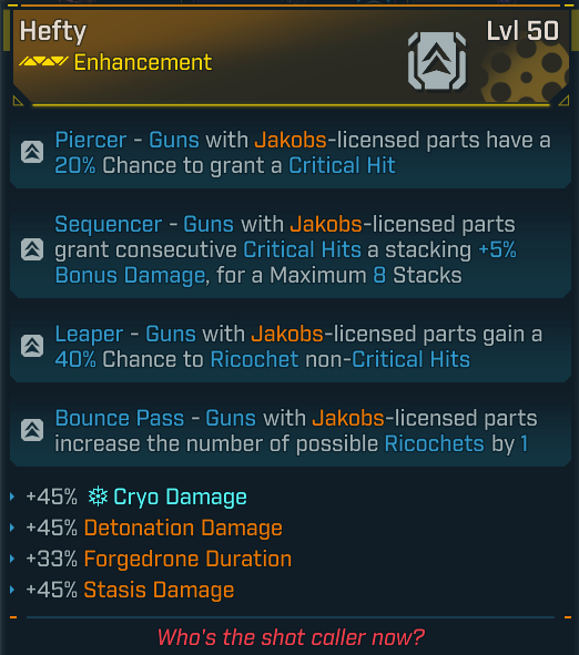 Borderlands 4 – Modded/Modified Enhancement 44 Сlass Mod Perks + 74 Enhancement Perks